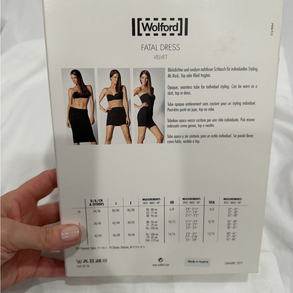 Wolford Moonbeam Light Gray Fatal dress - Extra Small - Picture 4 of 6